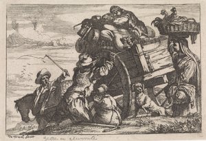 De kar Diverse genretaferelen (series title) av Jan Baptist de Wael