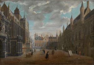 Burg-plassen i Brugge, 1696. av Jan Baptist van Meunincxhove