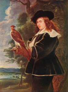 En ung mann med en falk, c1630