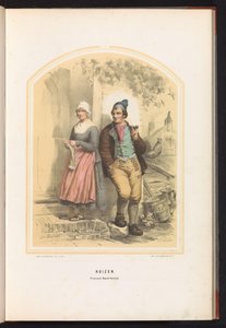 Tradisjonell drakt av hus i Nord-Holland, 1857 Hus. Provinsen Nord-Holland / I (tittel på objekt) av Jan Braet von Uberfeldt