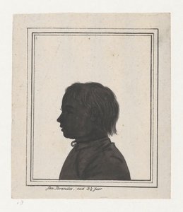 Silhouetportret av Jan Brandes junior av Jan Brandes
