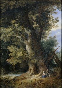 Hvil på flyturen til Egypt av Jan Brueghel (I) (manner of)