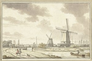 Utsikt ved Zandhoek, utenfor Haarlemmerpoort i Amsterdam