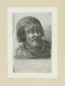 Bebaarde mann, til høyre The Compleat Work of Etchings av John Chalon / Oeuvre Complette des Eaux Fortes av Jean Chalon (serietittel) av Jan Chalon