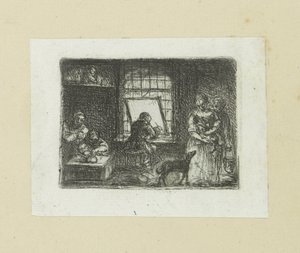 Interieur van een prentatelier The Compleat Work of Etchings av John Chalon / Oeuvre Complette des Eaux Fortes av Jean Chalon (serietittel)
