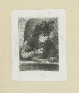 Mann ved rekkverk The Compleat Work of Etchings av John Chalon / Oeuvre Complette des Eaux Fortes av Jean Chalon (serietittel) av Jan Chalon