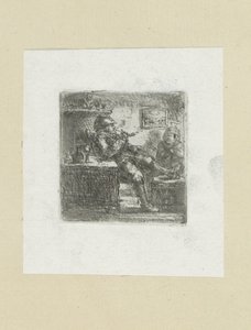 Mann setter pijp The Compleat Work of Etchings av John Chalon / Oeuvre Complette des Eaux Fortes av Jean Chalon (serietittel) av Jan Chalon