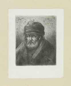 Oude mann legger baard i muts The Compleat Work of Etchings av John Chalon / Oeuvre Complette des Eaux Fortes av Jean Chalon (serietittel) av Jan Chalon