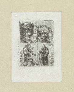 Vier mannen The Compleat Work of Etchings av John Chalon / Oeuvre Complette des Eaux Fortes av Jean Chalon (serietittel) av Jan Chalon