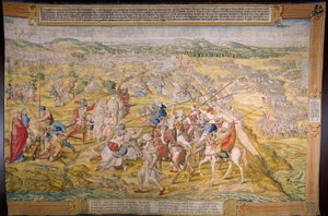 flamsk billedvev. Serien The conquest of Tunis: Take of Tunis. Tegner Jan Cornelisz Vermeyen. Studio Willem de Pannemaker, Brussel. rundt 1545.