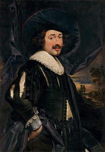 Portrett av en mann i en bredbremmet hatt, tidlig på 1630-tallet.