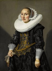 Portrett av Adriana van der Aam av Jan Damen Cool