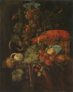 Stilleben med frukt og hummer av Jan Davidsz. de Heem (copy after)