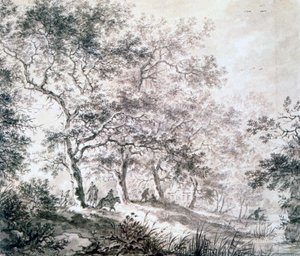 En gruppe trær ved kanten av vann, 1643