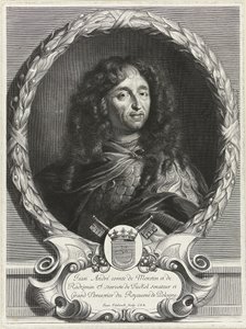 Portrett av poeten Jan Andrzej Morsztyn 1621-1693, 1670-tallet av Jan Edelinck