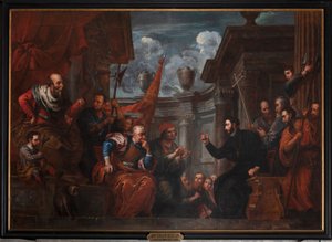 Saint Francis Xavier i strid med keiseren av Japan av Jan Erasmus Quellinus