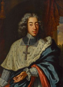 Clemens August av Bayern (1700-1761), erkebiskop-kurfyrst av Köln - Jan Frans van Douven (1656-1727). Olje på lerret Dimensjon : 96,5x71,5 cm Privat samling