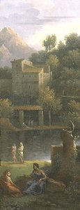 Figurer i et klassisk landskap av Jan Frans van Bloemen