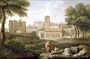 Utsikt over Tivoli av Jan Frans van Bloemen