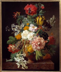 Vase med blomster med knollkasse Maleri av Jan Frans Van Dael (1764-1840) 1807 Dim. 0,65x0,53 m Lyon, Musee des Beaux Arts