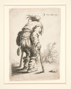 En tigger med to krykker av Jan Georg van Vliet