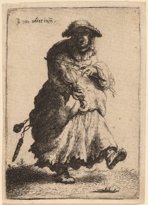 Tiggerkvinne som spiller fiolin, 1632.