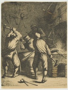 The Forge, 1630-35 av Jan Georg van Vliet