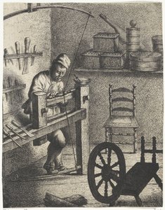 Arbeider bak en dreiebenk Yrker (serietittel) av Jan Gillisz. van Vliet