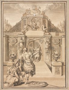Perseus og Minerva før et tempel, første tredje 1700-tallet.
