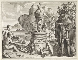 Voetstuk met de heilige Thomas Becket Titelpagina voor J. Beeverell, The delights of Great Britain and Ireland, deel 4, 1707 Gleden til Storbritannia og Irland (tittel på objekt)