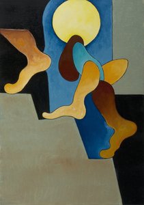 Hører du ikke disse trinnene, 2008 (olje på lerret) av Jan Groneberg