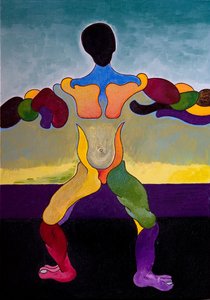 Ecce Homo: The Everlasting project to domesticate testosterone, 2007 (olje på lerret) av Jan Groneberg
