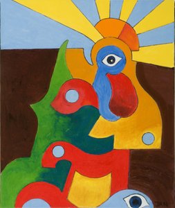 The little Baby-Cock, 2009 (olje på lerret)