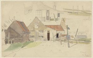 Studier av hus i Vinkenbuurt, Amsterdam av Jan H.L. Hanau