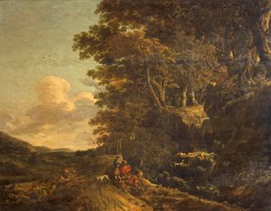 Landskap med foss, ca. 1685-85
