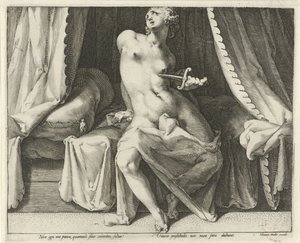 Lucretias død av Jan Harmensz. Muller