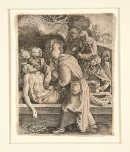 Entombment, fra The Passion av Jan Harmensz. Muller