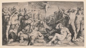 Formue som deler ut gavene hennes av Jan Harmensz. Muller