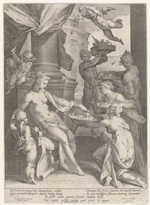 Venus hedret av nymfer og en faun av Jan Harmensz. Muller