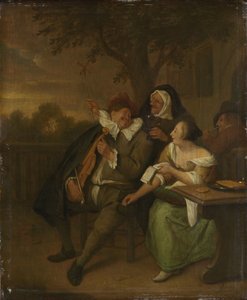 Mann med fele i dårlig selskap av Jan Havicksz. Steen (copy after)