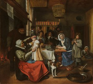 Som de gamle synger, så Pipe den unge, ca. 1663-5 av Jan Havicksz. Steen