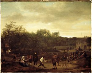 Bønder som spiller ball i Holland (maleri av Jan Havicksz. Steen