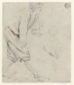 Studie av en mann som spiller kjeglespill av Jan Havicksz. Steen