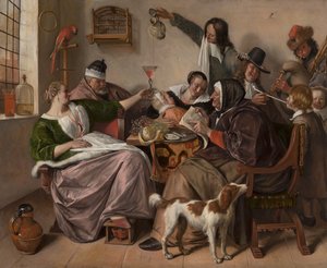 Slik du hører det, er måten du synger det på, ca. 1665 (olje på lerret) av Jan Havicksz. Steen