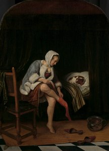 Kvinne på toalettet hennes Kvinne på toalettet hennes av Jan Havicksz. Steen