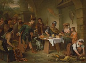 Manius Curius Dentatus og de samnittiske ambassadørene av Jan Havickszoon Steen