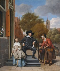 Borgeren i Delft og hans datter, 1655 av Jan Havickszoon Steen
