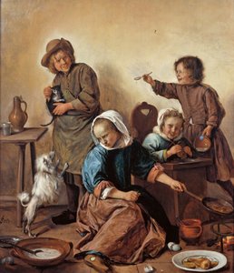 Barnemåltidet, ca 1665. av Jan Havickszoon Steen