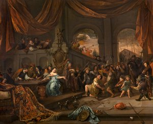 The Mocking of Samson, ca 1675. av Jan Havickszoon Steen