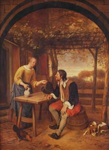 Den reisendes hvile (olje) av Jan Havickszoon Steen